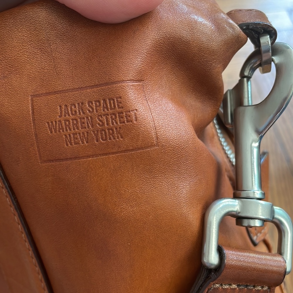 Jack Spade Davis leather Travel Bag Lap Top Bag